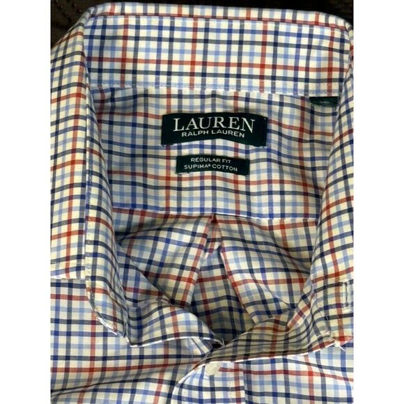 Lauren Ralph‎ Lauren Men's Regular Fit Dress Shirt Checked NO SIZE TAG - XL?? - Picture 1 of 9